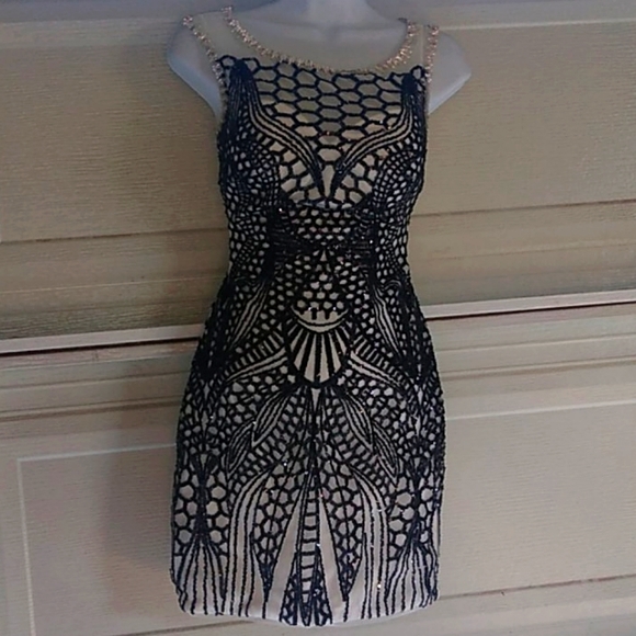 Val Stefani Dresses & Skirts - Val Stefani beaded dress Size 0 Association of Wedding Gown Specialists
